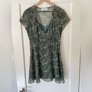 Line & Dot Green Floral Paisley Dress